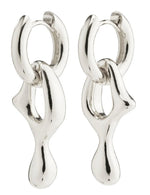 Load image into Gallery viewer, Wave recycled earrings, gold or silver plated