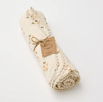 Load image into Gallery viewer, Organic Muslin Swaddle Daisy with Lace