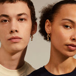 Load image into Gallery viewer, Wave recycled earrings, gold or silver plated