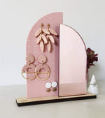 Load image into Gallery viewer, Blush and rose gold earring stand
