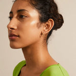 Load image into Gallery viewer, Solidarity Recycled Small Bubbles Hoop Earrings - Gold Plated