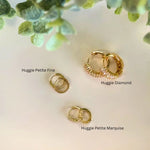Load image into Gallery viewer, QUEEN OF THE FOXES EARRINGS - HUGGIES SLEEPER PETITE - MARQUISE