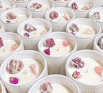 Load image into Gallery viewer, PINK TOURMALINE CRYSTAL CANDLE