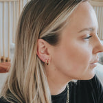 Load image into Gallery viewer, Mini Ribbed Hoops