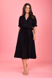 Haddie Midi Dress Black