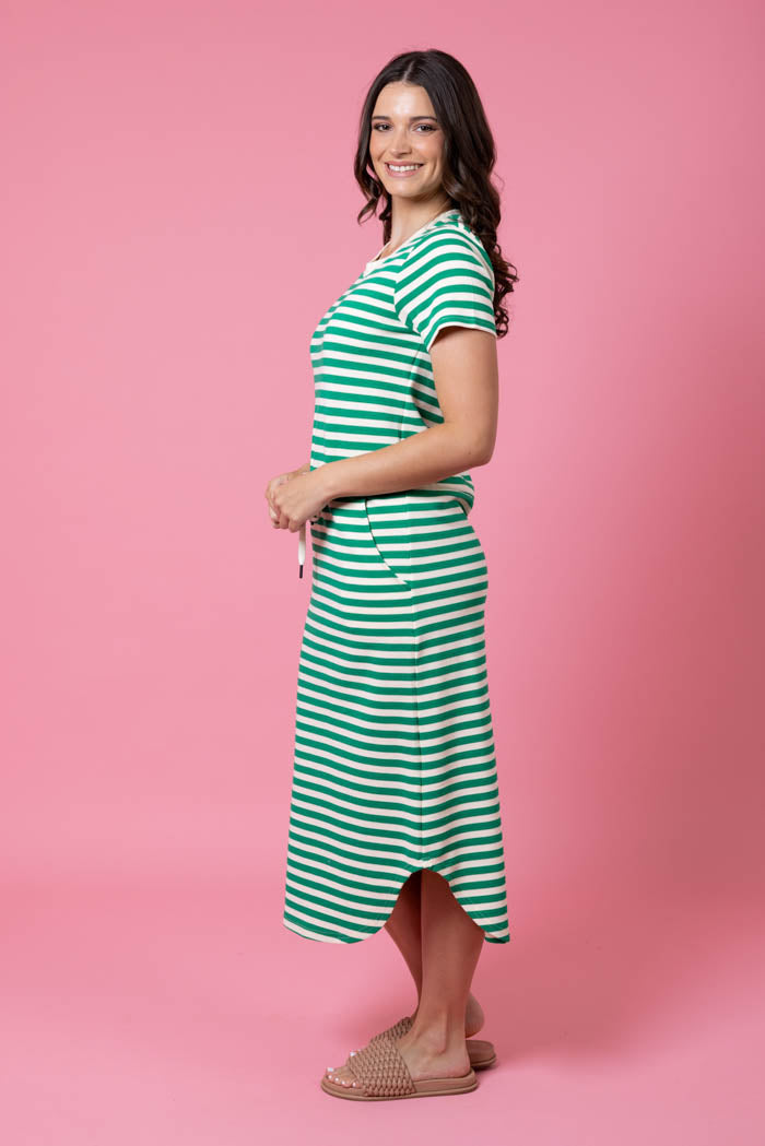 Frankie Midi Dress Green
Stripe