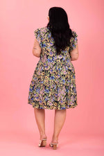 Load image into Gallery viewer, Miriam Dress Blue Floral
