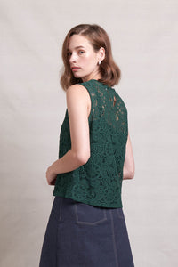 Finer things lace top, Verde