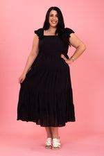 Load image into Gallery viewer, Sandy Midi Dress Black
