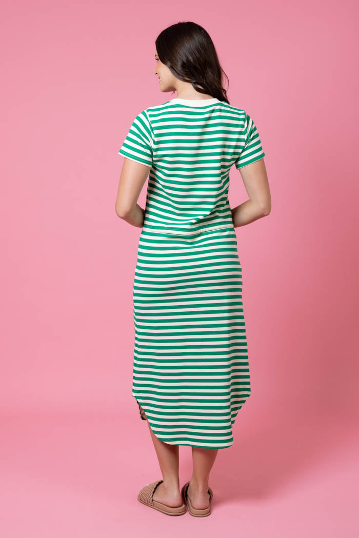 Frankie Midi Dress Green
Stripe