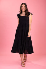 Load image into Gallery viewer, Sandy Midi Dress Black
