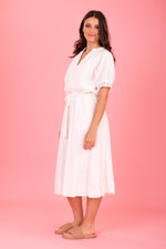 Load image into Gallery viewer, Haddie Midi dress White
