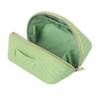 Load image into Gallery viewer, Herringbone Beauty Bag Small Pistachio
