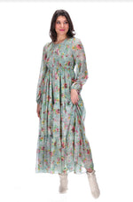 Load image into Gallery viewer, Eva dress green Floral

