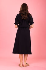 Load image into Gallery viewer, Haddie Midi Dress Black
