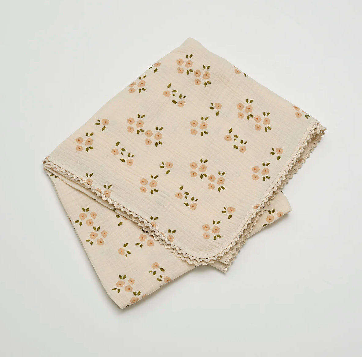 Organic Muslin Swaddle Daisy with Lace