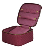 Load image into Gallery viewer, Herringbone Jewellery Cube Plum
