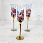 Load image into Gallery viewer, Botanical Blooms Champagne Flutes set of 4
