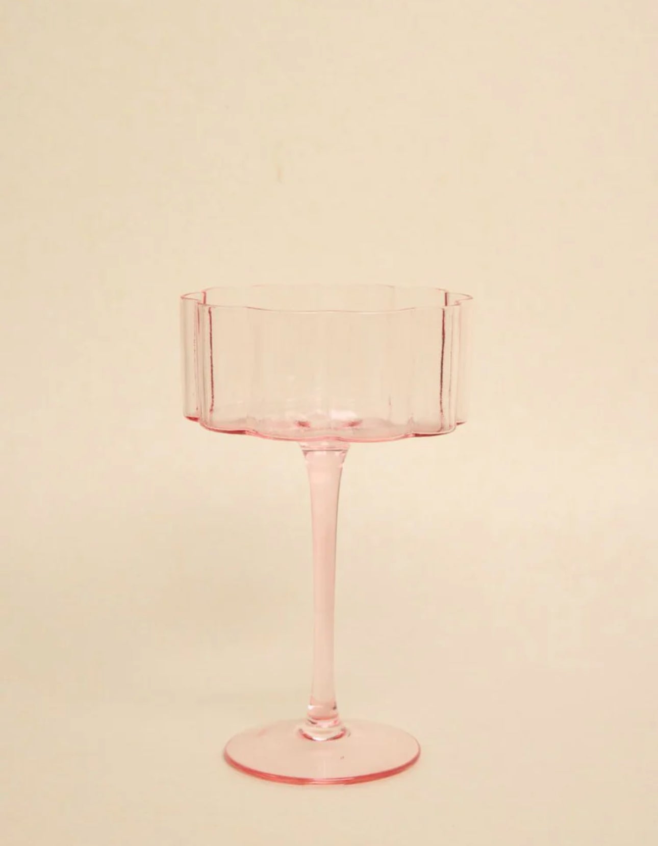 Bloom Wavy Pink Cocktail Glass