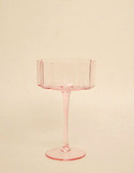 Load image into Gallery viewer, Bloom Wavy Pink Cocktail Glass
