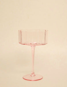 Bloom Wavy Pink Cocktail Glass