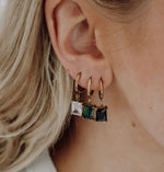 Load image into Gallery viewer, Ivy hoop earrings gold
