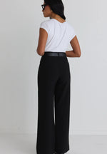 Load image into Gallery viewer, Zoey Black Tailored High Rise Wide Leg Pocket Pants
