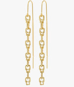 Load image into Gallery viewer, LIVE recycled chain earrings gold-plated
