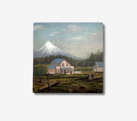 Old Masters coasters- Landscape with settlers