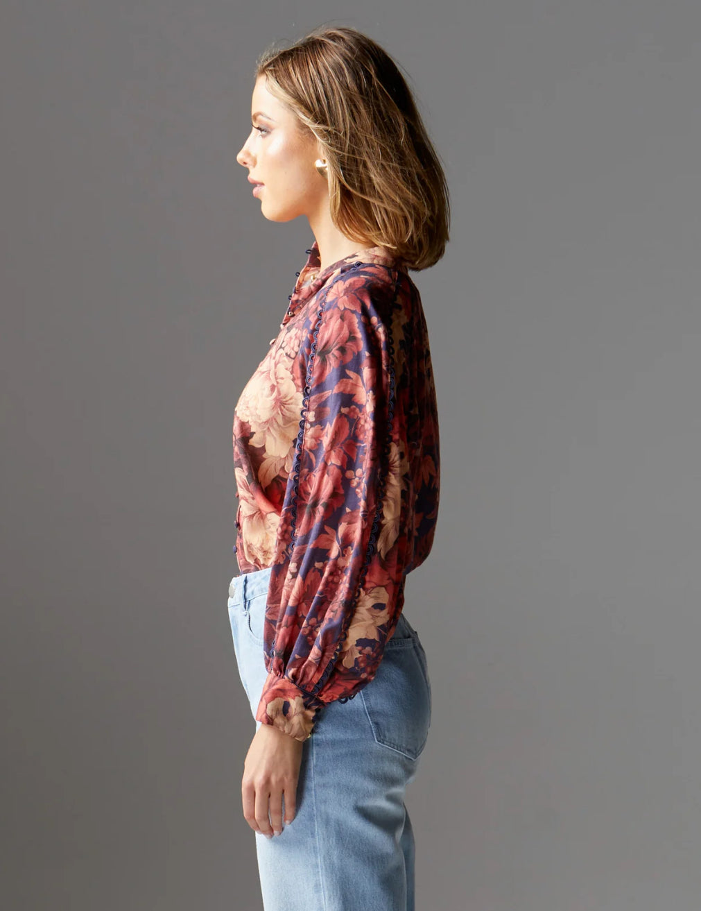 Berry Kiss Blouse - Floral