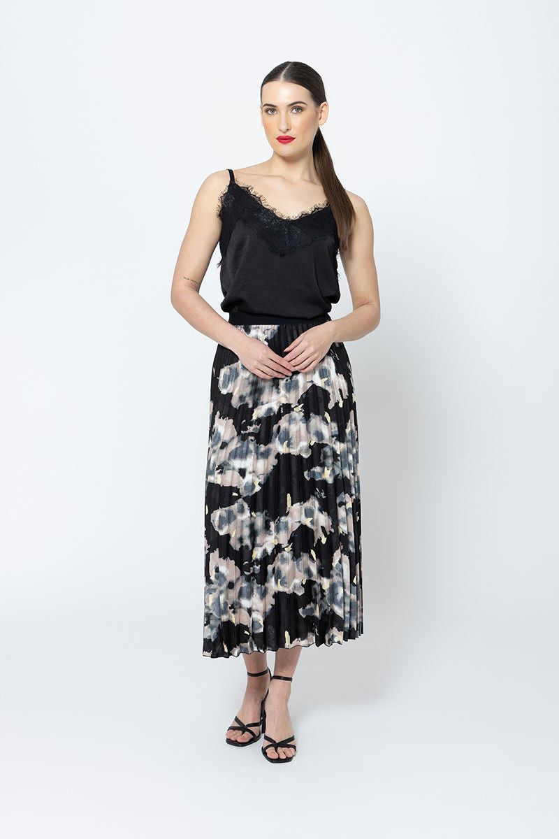 Sunray Pleated Skirt Dusk Smudge