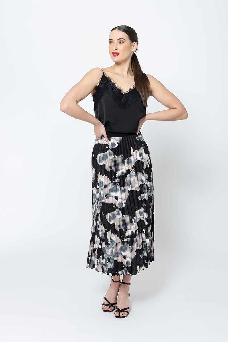 Sunray Pleated Skirt Dusk Smudge