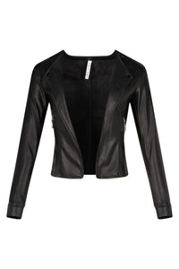 Mika Faux Leather Jacket Black