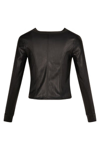 Mika Faux Leather Jacket Black