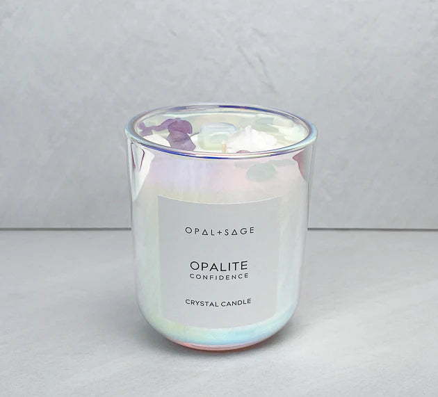 Opalite Dream Crystal Candle