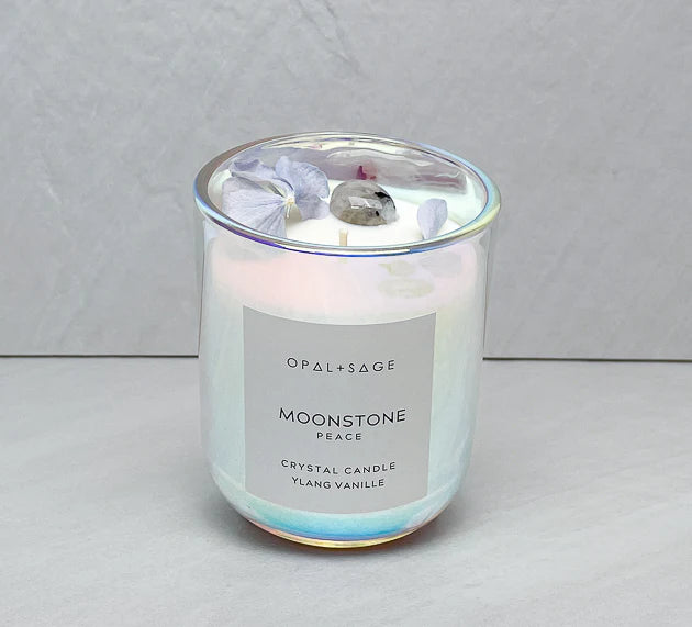 Moonstone Dream Crystal Candle