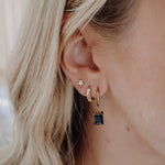 Load image into Gallery viewer, Ivy hoop earrings gold
