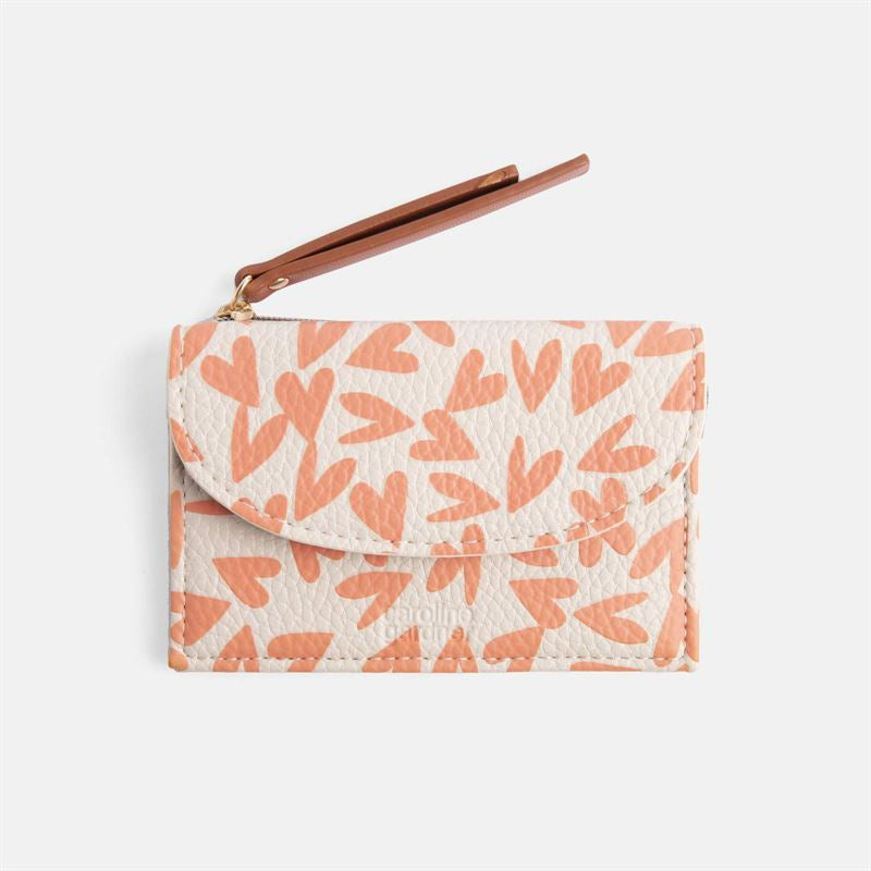 Caroline Gardner - Coral Heart - Coin Purse & Card Holder