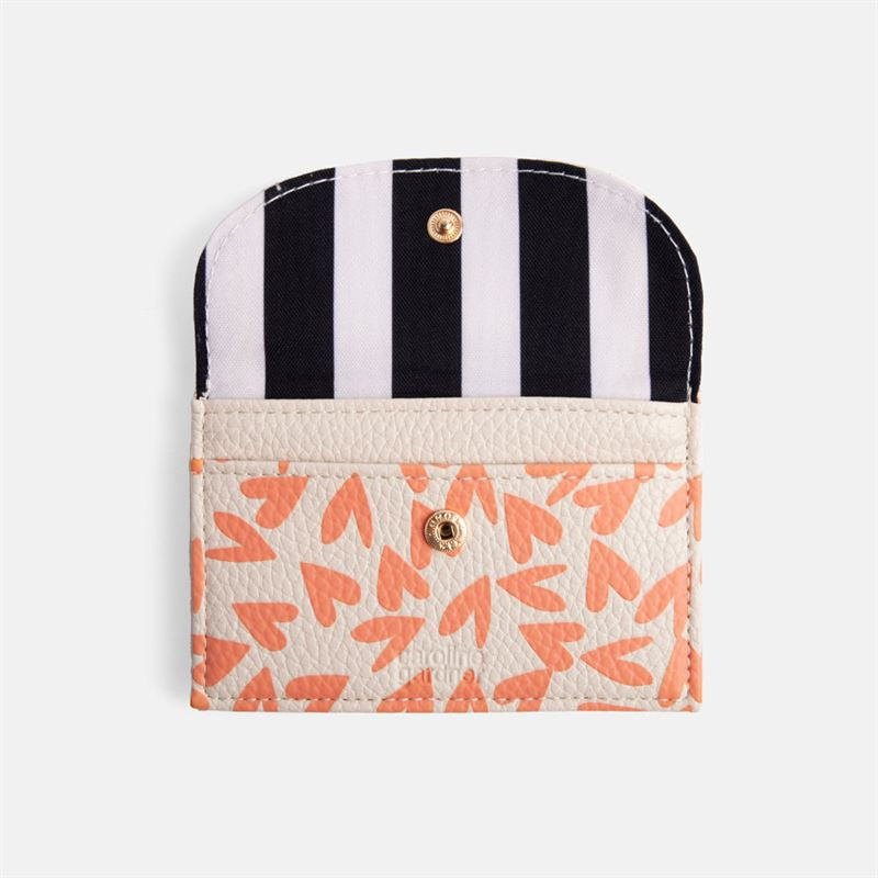 Caroline Gardner Coral Heart Coin Purse Card Holder - Main Image