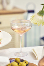 Load image into Gallery viewer, Iridescent Ripple Wide Champagne Wine Glass
