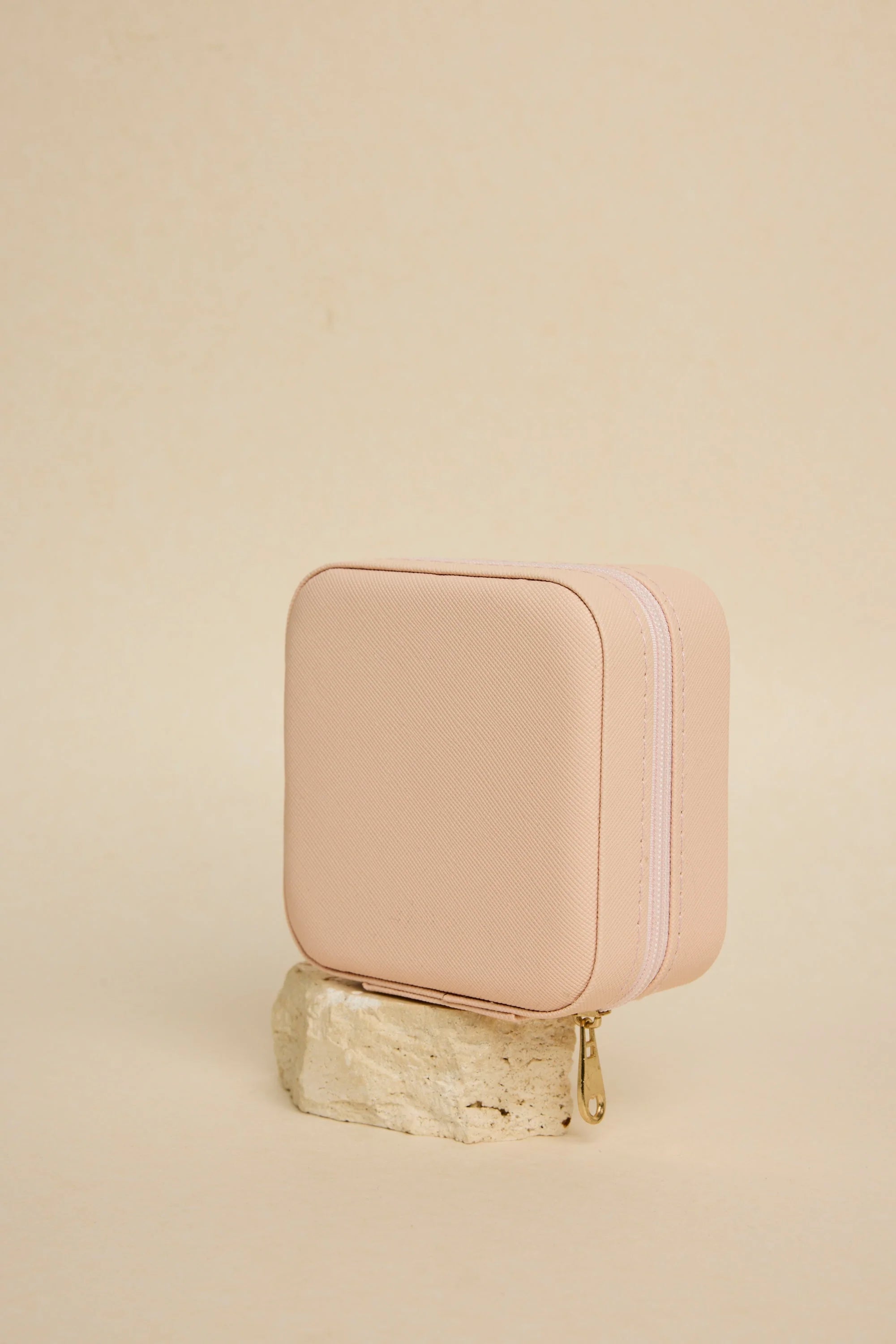 Square Pink Jewellery Travel Case