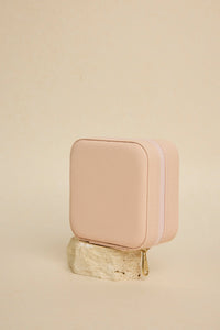 Square Pink Jewellery Travel Case