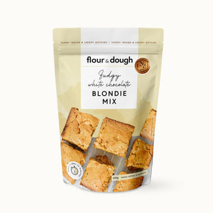 Flour and Dough FUDGY WHITE CHOCOLATE BLONDIE BAKING MIX