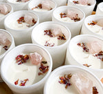 Load image into Gallery viewer, ROSE QUARTZ CRYSTAL CANDLE
