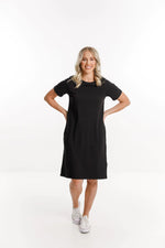 Load image into Gallery viewer, Taylor Tee Dress Black
