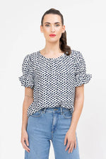 Load image into Gallery viewer, VIBRANT TOP Bold Navy Spot
