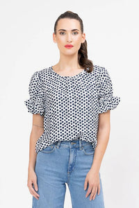 VIBRANT TOP Bold Navy Spot