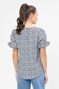 VIBRANT TOP Bold Navy Spot