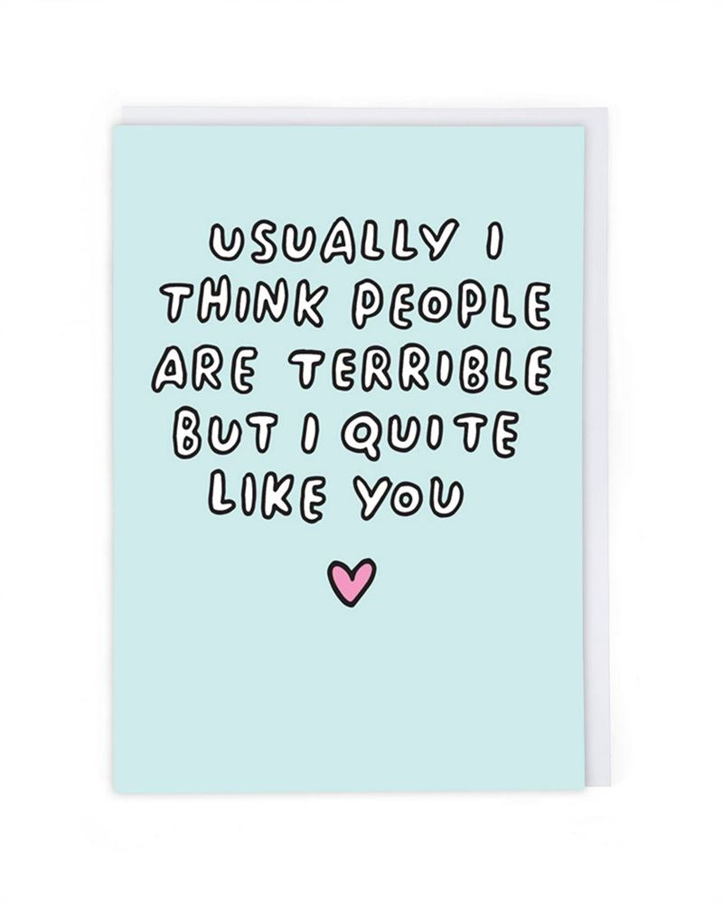Cath Tate - I Quite Like You - Love Card