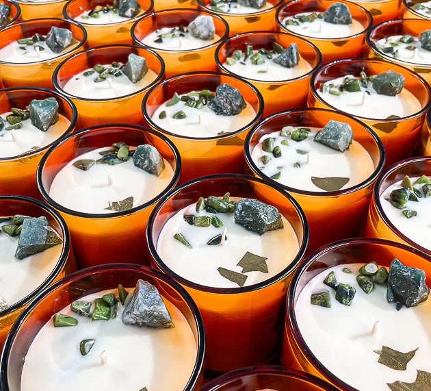 MOSS AGATE CRYSTAL CANDLE